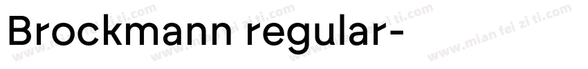 Brockmann regular字体转换